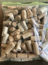 100  Natural Used Wine Corks - No Synthetic or Champagne - Free Shipping