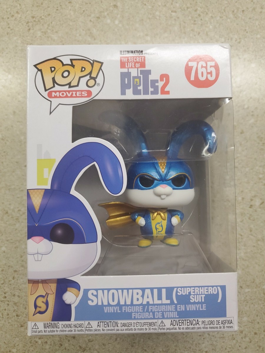 Funko Pop Secret Life Of Pets Snowball Superhero Suit 765
