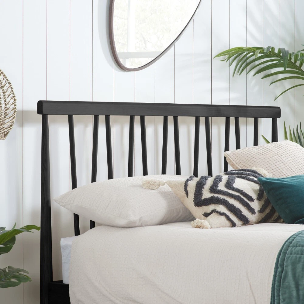 Black Wooden Bed Rome Black Wooden Bed Frame 4ft6 5ft eBay