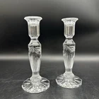 Waterford Candlesticks "Prentiss" Pair Vintage ~8 1/4" ~Made in Ireland