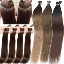 Itip 100% Human Hair Extensions Stick I Tip Remy Hair Keratin Cold Fusion Brown
