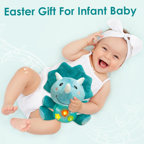Baby Dinosaur Musical Toys, Newborn Boys Gift, Soft Dino Plush Stuffed Animal, I - Picture 2 of 14