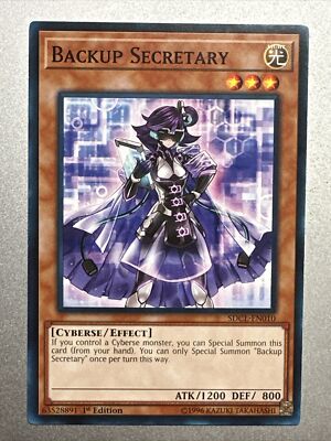1x Backup Secretary SDCL-EN010 Yu-Gi-Oh! 1st Edition Common Mint/Near Mint NM