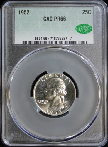 1952 PROOF WASHINGTON QUARTER CAC PR66 (2431190)