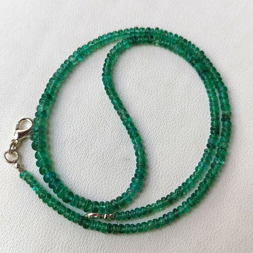 Collar de 17" con gemas de apatita verde natural tamaño de 3 a 5 mm cuentas de rondelle lisas - Imagen 6 de 7