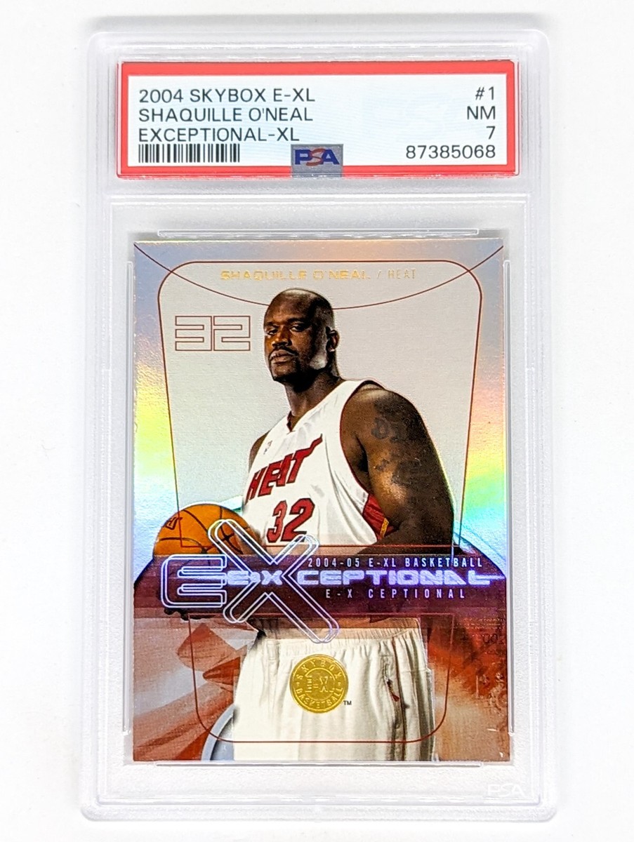 NBA シャキールオニール Shaquille O'Neal SHAQ HEAT 2004-05 E-XL Exceptional XL #1EXQ Shaquille O'Neal PSA 7