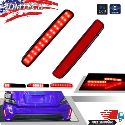 Red LED Rear Bumper Reflector Lights For 2012-17 Toyota Prius V&14-16 ...