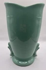 VINTAGE MCCOY ART POTTERY GREEN VASE, ART DECO DESIGN