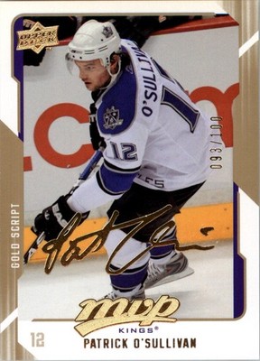 2008-09 Upper Deck MVP Gold Script #138 Patrick O'Sullivan /100 - HKY