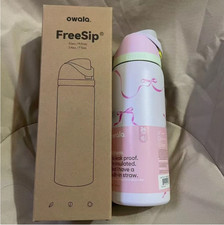 Owala 32 oz Water Bottle Tied And True Pink Bows Limited Edition FreeSip