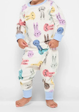 Baby Boys Girls size 000 cotton waffle Easter bunny heads pyjamas Target NEW 367