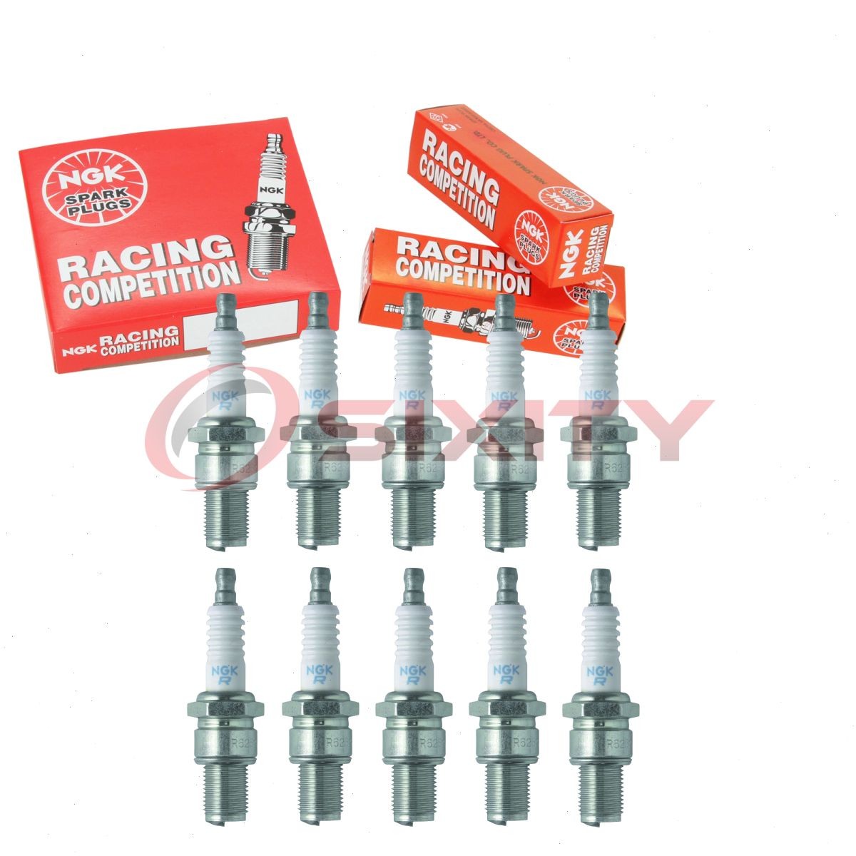 10 pc NGK 4492 R6918B-8 Racing Spark Plugs for QC57 1025 09482-00509 wm