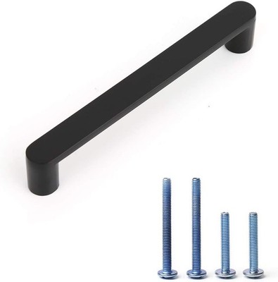 Cabinet Drawer Pull Flat Black 5in(128mm) Hole Center homdiy Morden Furniture Cu