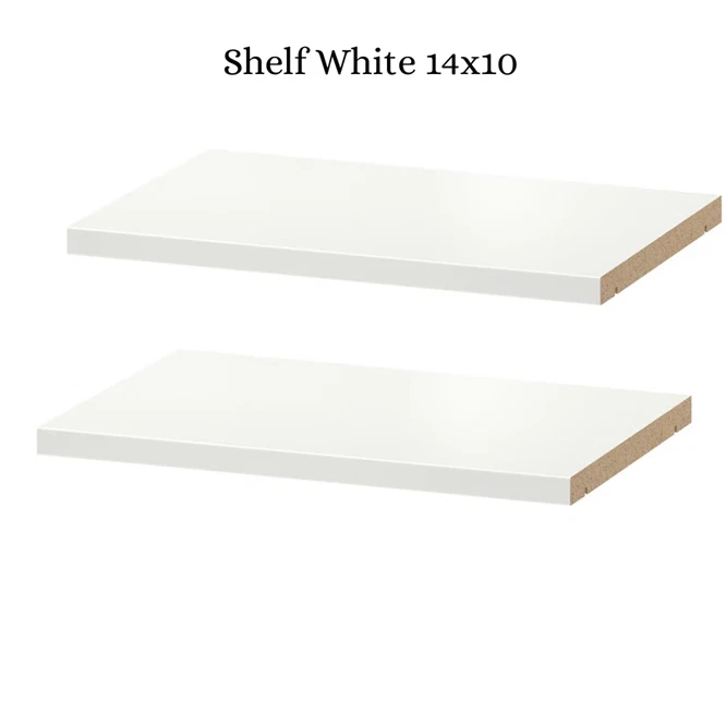 2x BILLY White Shelf 14x10" Extra Storage Board for Bookcase Adjustable Durable