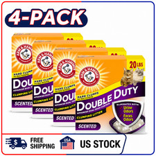 4 Pack ARM HAMMER Double Duty Clumping Cat Litter Odor Control Scented 20 lb