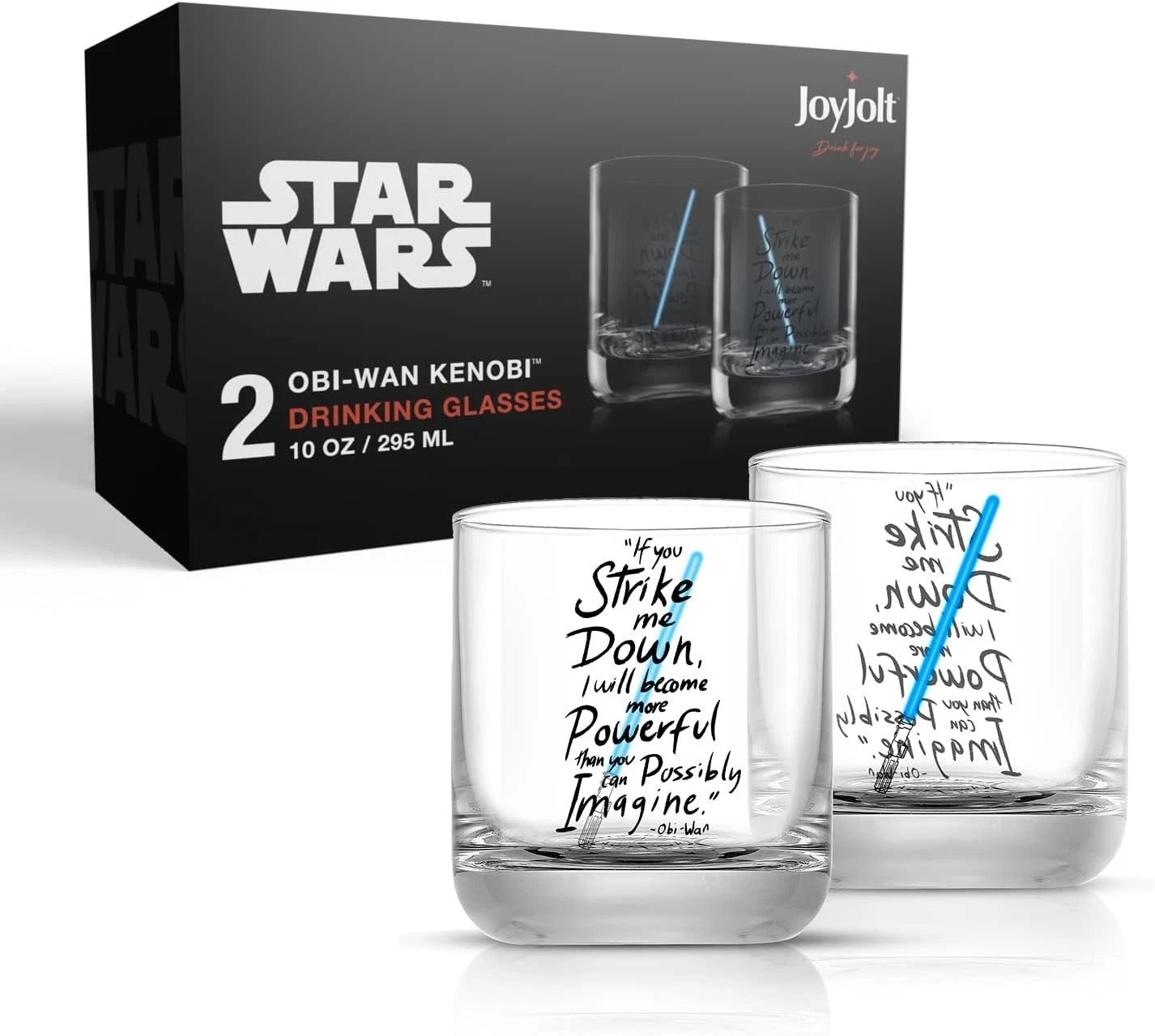 JoyJolt Star Wars Obi-Wan Kenobi Drinking Glass