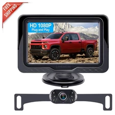 Plug-and-Play Backup Camera with 4.3'' LCD, Night Vision, and Waterproof Design