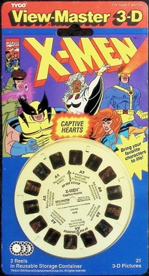 X-Men - Captive Hearts - 3d View-Master 3 Reel Packet - Marvel Comics NEW SEALED