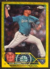 2023 Topps Chrome Update Juan Then Yellow Mini Diamond Refractor /75 #USC107 RC