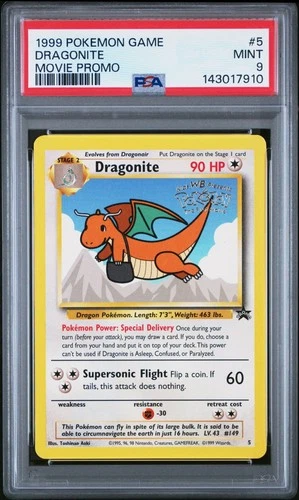 1999 Pokemon Game Dragonite #5 Movie Promo PSA 9 FRESH SLAB FREE SHIPPING