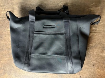 Dagne Dover Landon Neoprene Carryall Gym Black Duffle Tote Bag