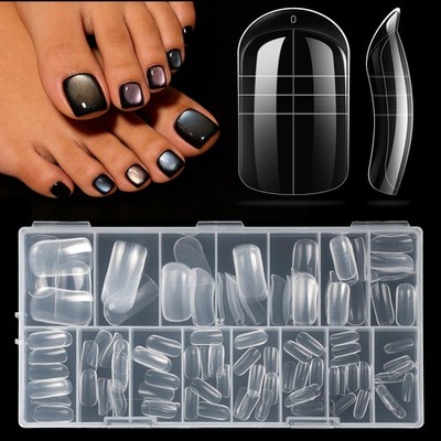 krofaue Dual Toe Forms - Poly Extension Gel Forms, 