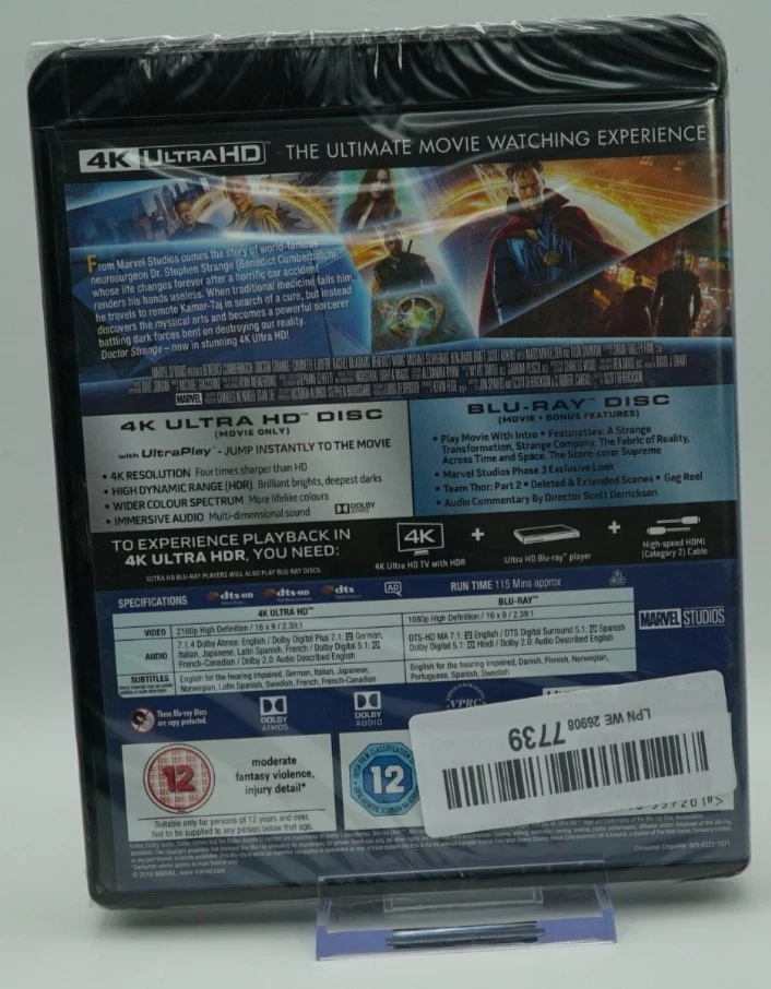 Doctor Strange / 4K UHD / Blu Ray / New / Sealed / Benedict Cumberbatch - Image 2 of 2