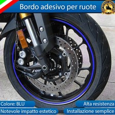 PROFILO BLU BORDO ADESIVO PER RUOTE CERCHI MOTO SCOOTER PER HONDA SHADOW 125