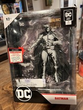 NEW DC McFarlane Page Punchers Batman White Black Adam Variant w  Comic Book