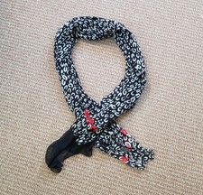 Louis Vuitton Animal Print Silk Scarf made in Italy Black/White