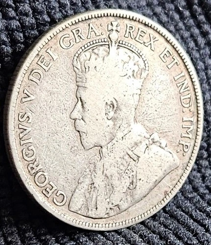 1919 Canada Silver Half Dollar - KM#25 - Fineness .925 - Fine Condition