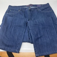 Gloria Vanderbilt Women's Amanda Jeans 16W Blue Cotton Stretch Denim Straight