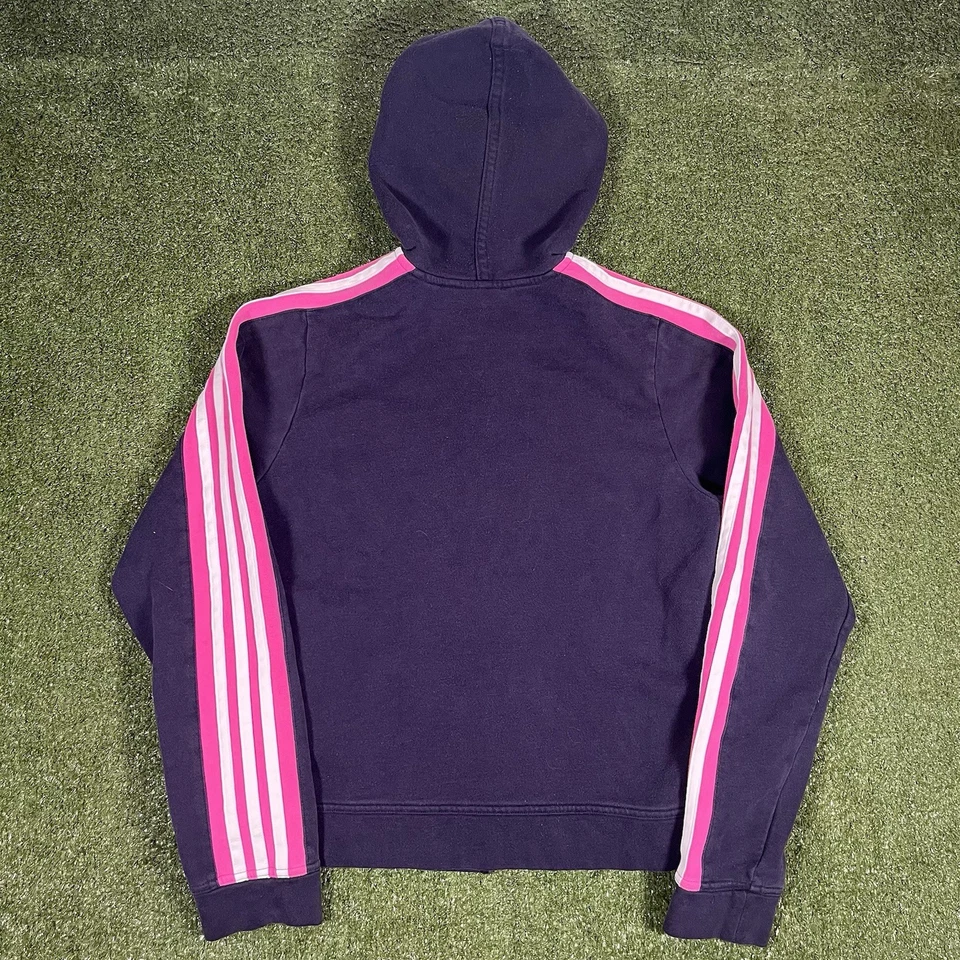 VTG 00s Adidas Sweatsuit Set Pink Purple Hoodie Sweatpants Women's Medium Y2K - Image 3 of 4