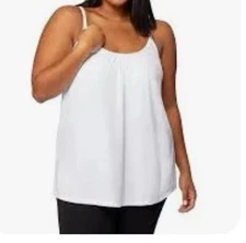 NWT 3PC 32 Degrees Cool size 2X Women's Bra Top Camisole Tank White, Teal, Pink