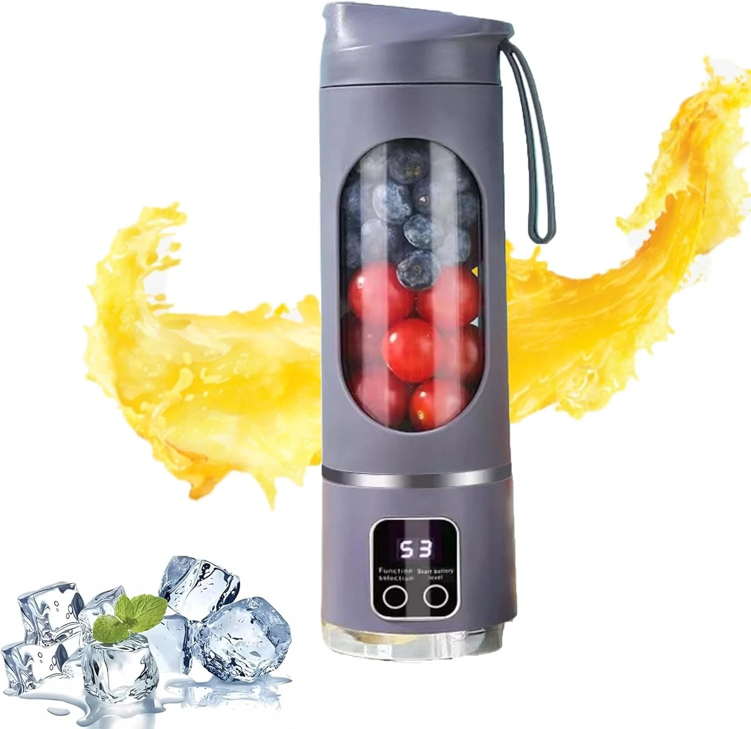 便携式榨汁机/奶昔搅拌机，USB充电式，450毫升容量 - 图片14/16