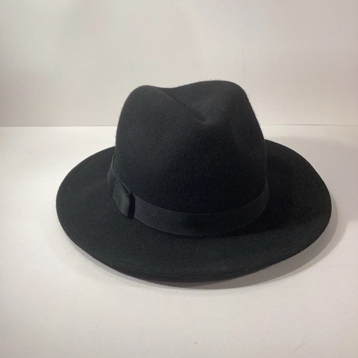 Vintage Bollman 100 % Wool Felt Green Hat with Leather Braid VTG DOESKIN BOLLMAN USA-MADE BLACK 100% WOOL FELT FEDORA HAT  main image 2