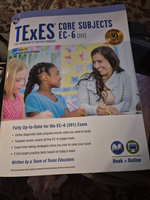 TExES Core Subjects EC-6 (391) Book  Online, 4th Ed (TExES Teacher Cert - GOOD