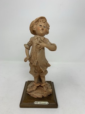 G. Armani Capodimonte Italy Porzellan Figur Singender Junge 8'' groß [A2-1-48]