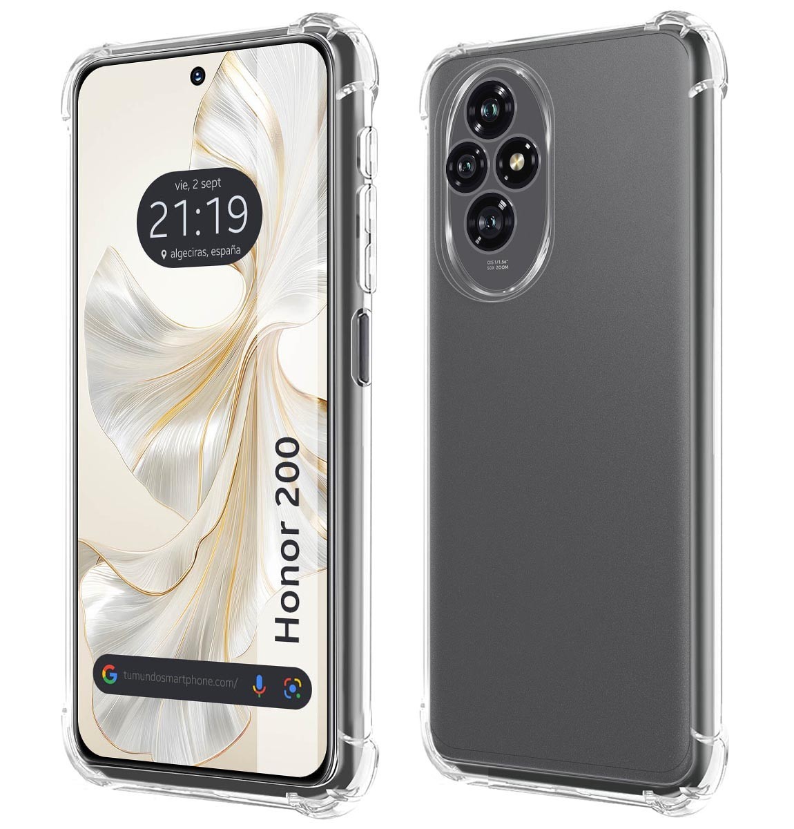 Custodia In Silicone Antishock Trasparente Per Huawei Honor 200 5G