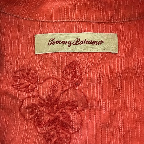 Tommy Bahama 100% Silk Hawaiian Shirt Men 4XB Salmon Pink Floral Button Up - Picture 3 of 12