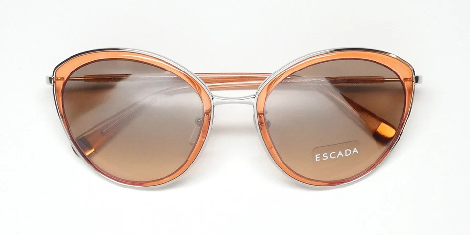NOVO ÓCULOS DE SOL ESCADA SES910 LARANJA 54-21-140 6M5X FEMININO METAL E PLÁSTICO GATO - Imagem 2 de 4