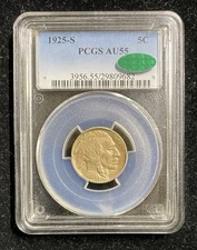 1925 S Buffalo Nickel PCGS AU55 CAC