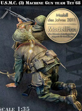 1/35 Resin Figure WWII US Army Infantry 2 Figures Unassembled Unpainted