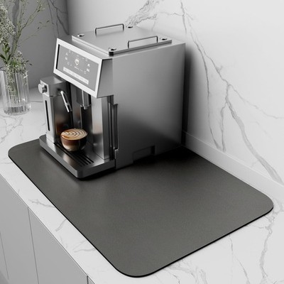 Schnelltrocknende saugfähige Unterlage für Kaffeemaschine, trocknend 30x50cm, dunkelgrau 