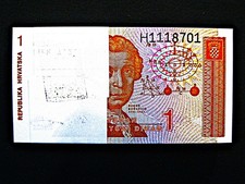 Kroatien  original Bundle  100 x 1 Dinar  1991  uncirculiert !!