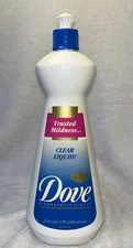 Vintage DOVE Dishwashing Liquid Soap 22oz Bottle Full Discontinued TV Movie Prop