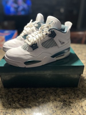 Air Jordan 4 Retro ''Oxidized Green'' Men's Shoes White-Neutral Grey FQ8138-103