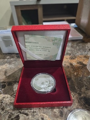 2018 S China Silver Panda Singapore Int Coin Fair 1 Oz Panda OGP & COA