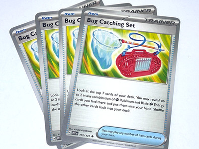 4x Bug Catching Set 102/131 x4 - Prismatic Evolutions - Pokemon TCG - Playset