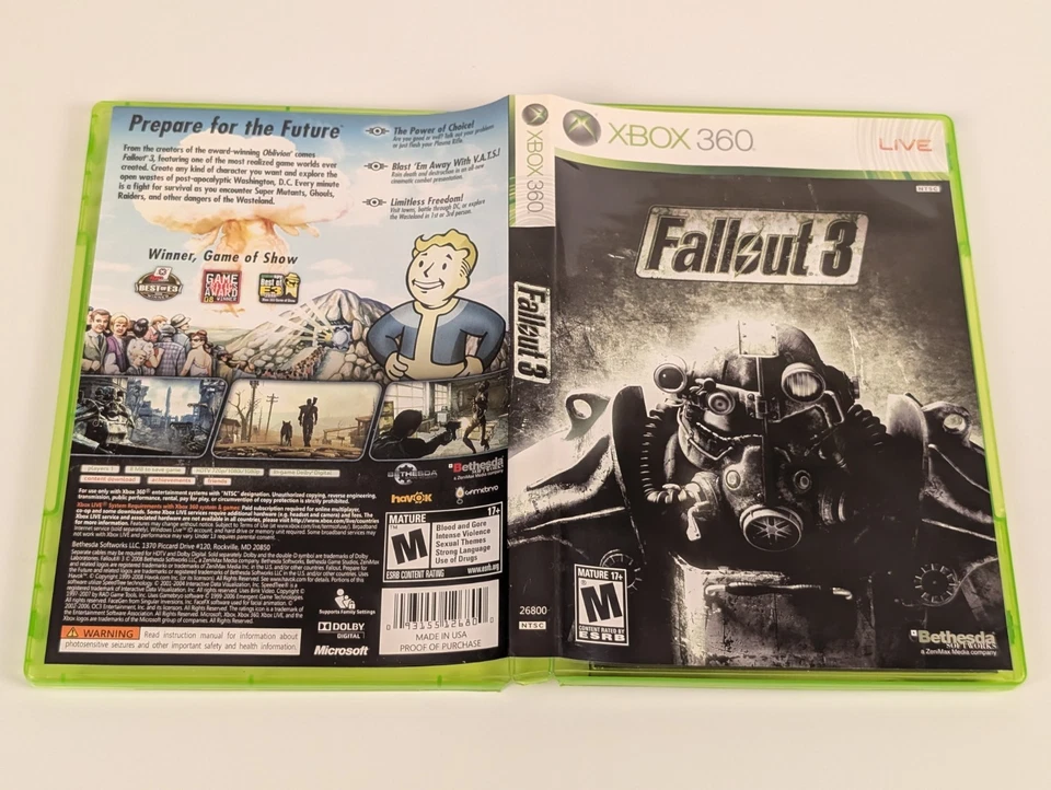 Fallout 3 (Microsoft Xbox 360, 2008) ➡️CIB Complete  - Tested - Excellent 📀! - Image 4 of 4